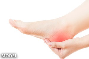 Bare foot with heel pain