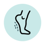 stretch feet icon