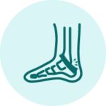complex fracture foot icon